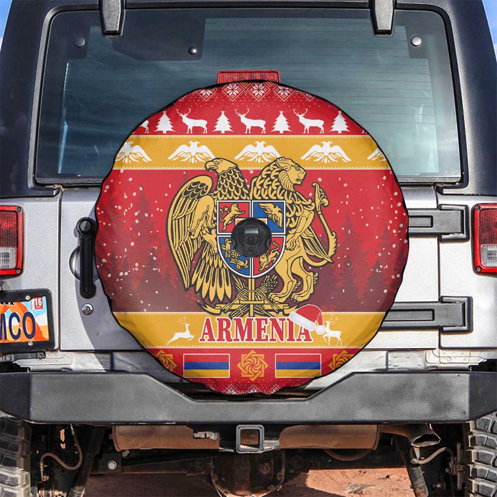 Armenia Christmas Spare Tire Cover Coat Of Arms With Arevakhach - Wonder Print Shop