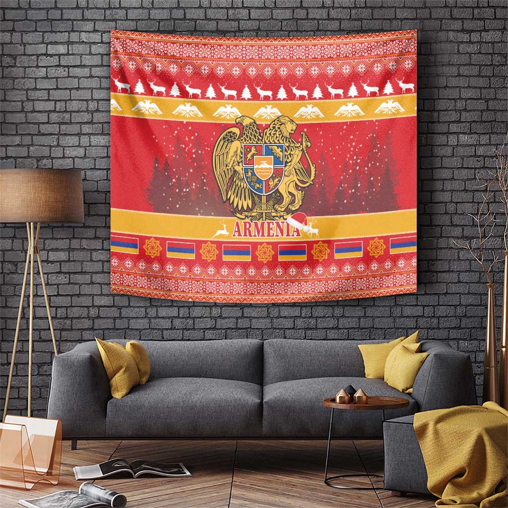 Armenia Christmas Tapestry Coat Of Arms With Arevakhach