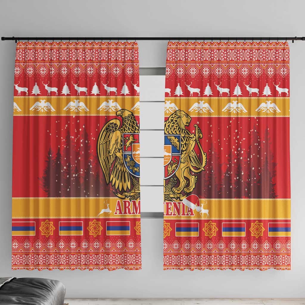 Armenia Christmas Window Curtain Coat Of Arms With Arevakhach - Wonder Print Shop