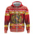 Armenia Christmas Zip Hoodie Coat Of Arms With Arevakhach - Wonder Print Shop