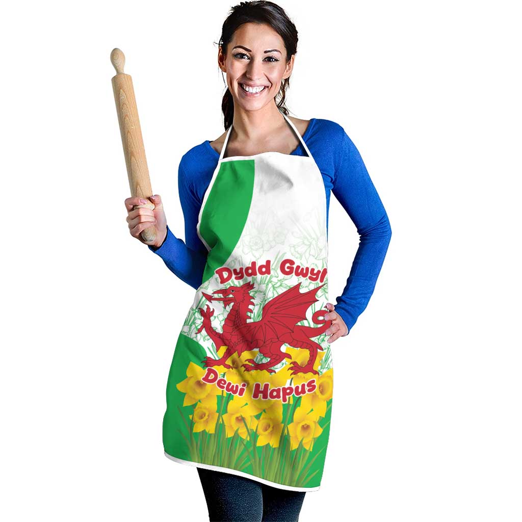 Saint David’s Day Welsh Dragon Apron Dydd Gwyl Dewi Hapus - Wonder Print Shop