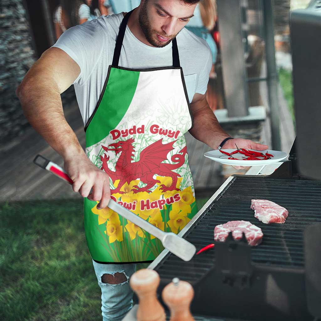 Saint David’s Day Welsh Dragon Apron Dydd Gwyl Dewi Hapus - Wonder Print Shop