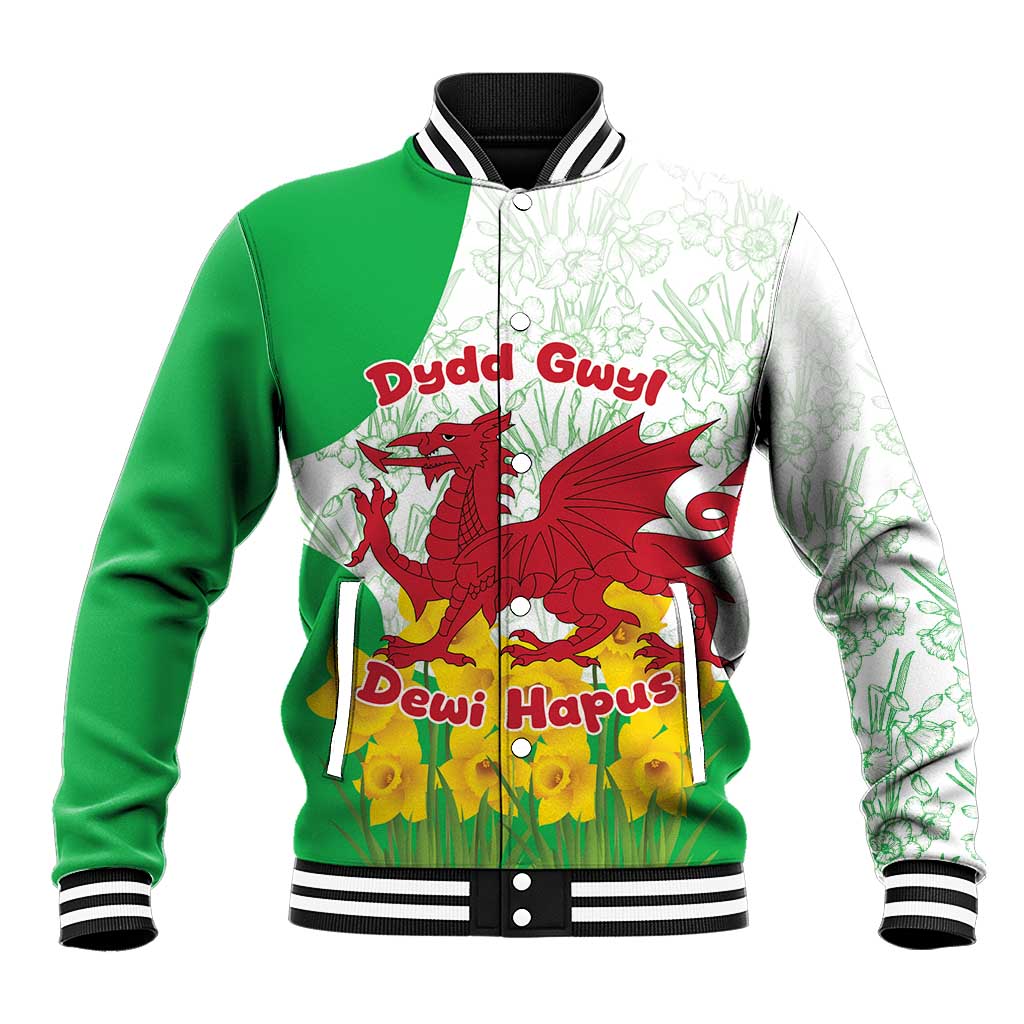 Saint David’s Day Welsh Dragon Baseball Jacket Dydd Gwyl Dewi Hapus - Wonder Print Shop