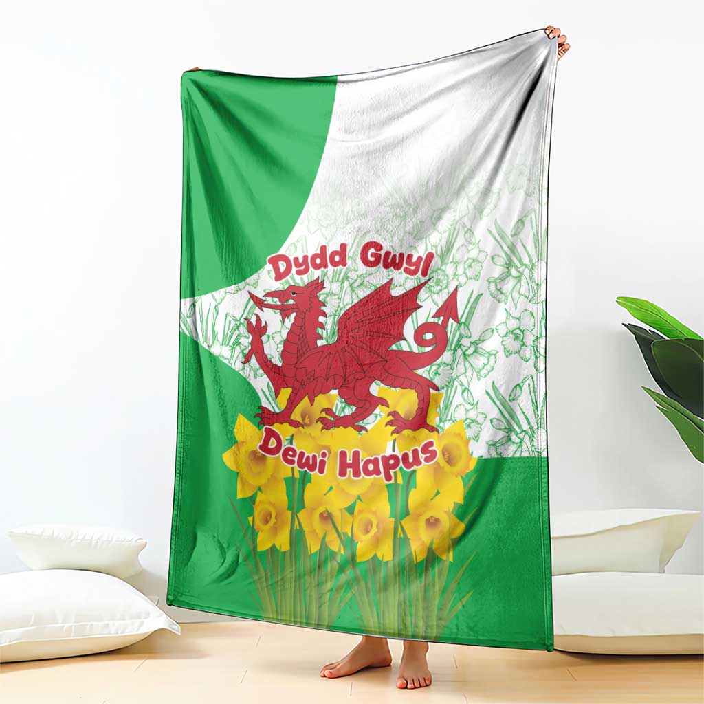 Saint David’s Day Welsh Dragon Blanket Dydd Gwyl Dewi Hapus - Wonder Print Shop
