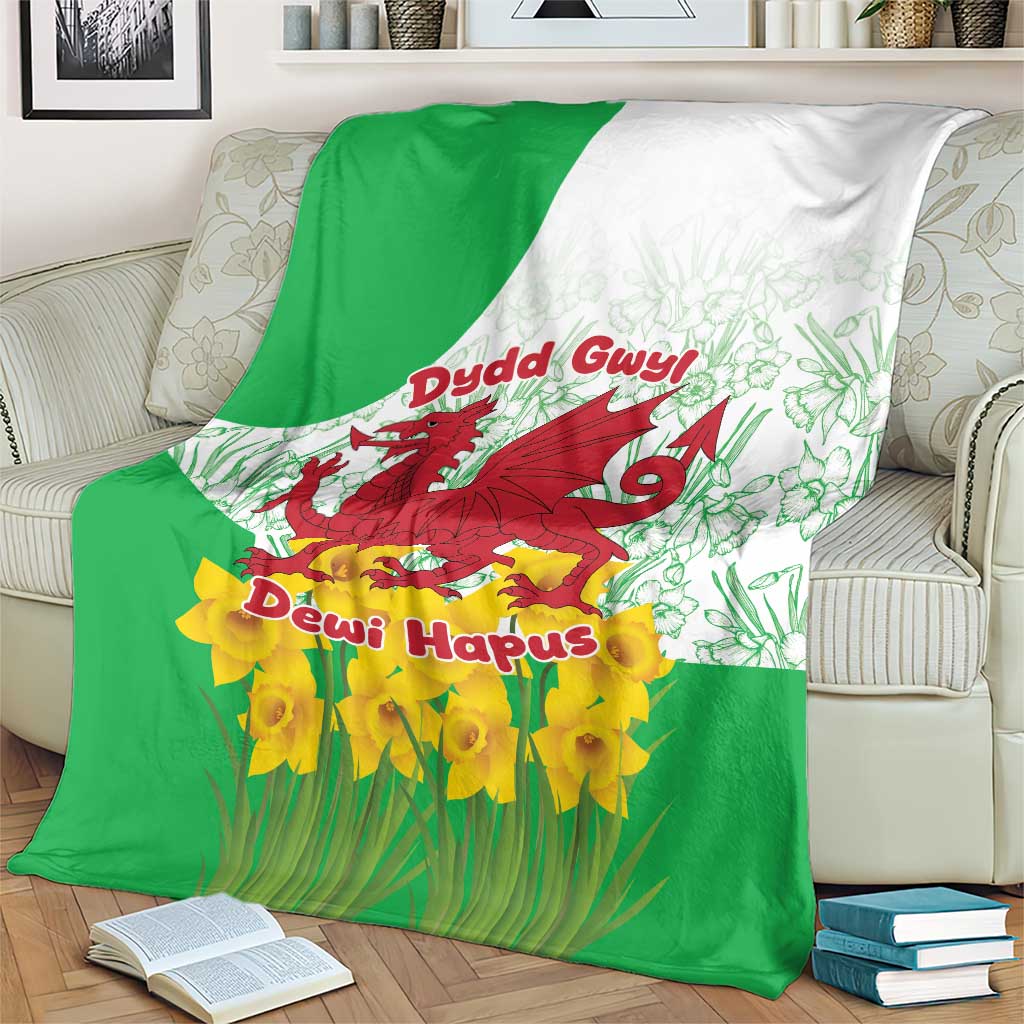 Saint David’s Day Welsh Dragon Blanket Dydd Gwyl Dewi Hapus - Wonder Print Shop