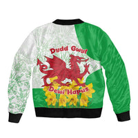Saint David’s Day Welsh Dragon Bomber Jacket Dydd Gwyl Dewi Hapus - Wonder Print Shop
