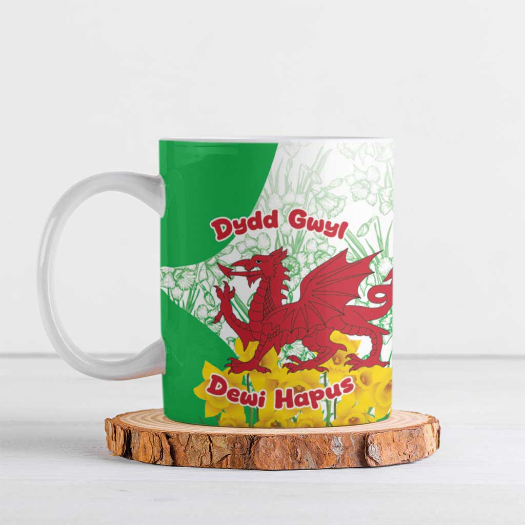 Saint David’s Day Welsh Dragon Ceramic Mug Dydd Gwyl Dewi Hapus - Wonder Print Shop