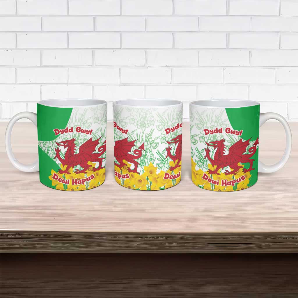 Saint David’s Day Welsh Dragon Ceramic Mug Dydd Gwyl Dewi Hapus - Wonder Print Shop