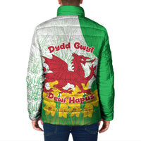 Saint David’s Day Welsh Dragon Padded Jacket Dydd Gwyl Dewi Hapus - Wonder Print Shop
