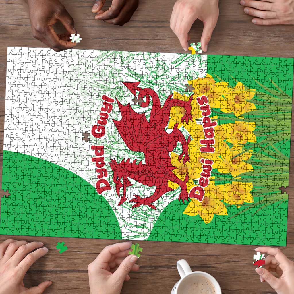 Saint David’s Day Welsh Dragon Puzzle Dydd Gwyl Dewi Hapus - Wonder Print Shop