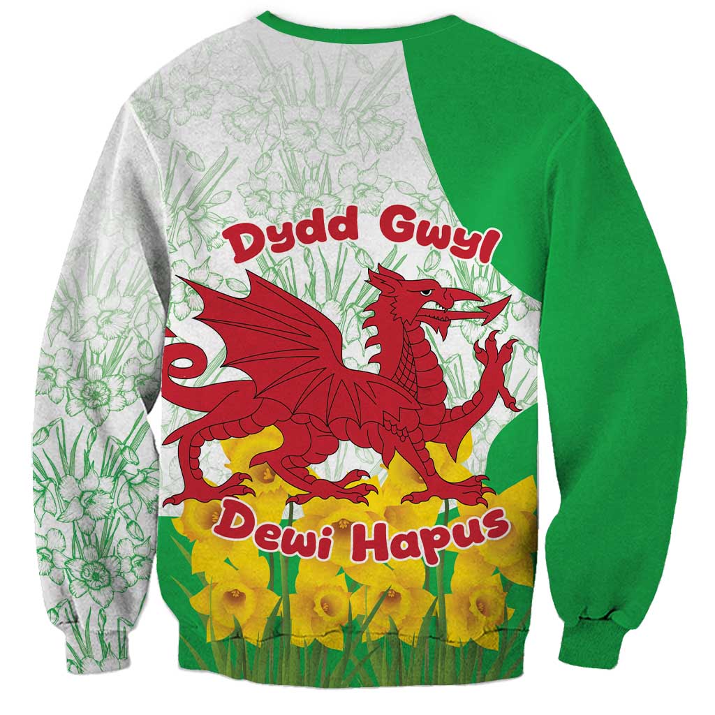 Saint David’s Day Welsh Dragon Sweatshirt Dydd Gwyl Dewi Hapus - Wonder Print Shop