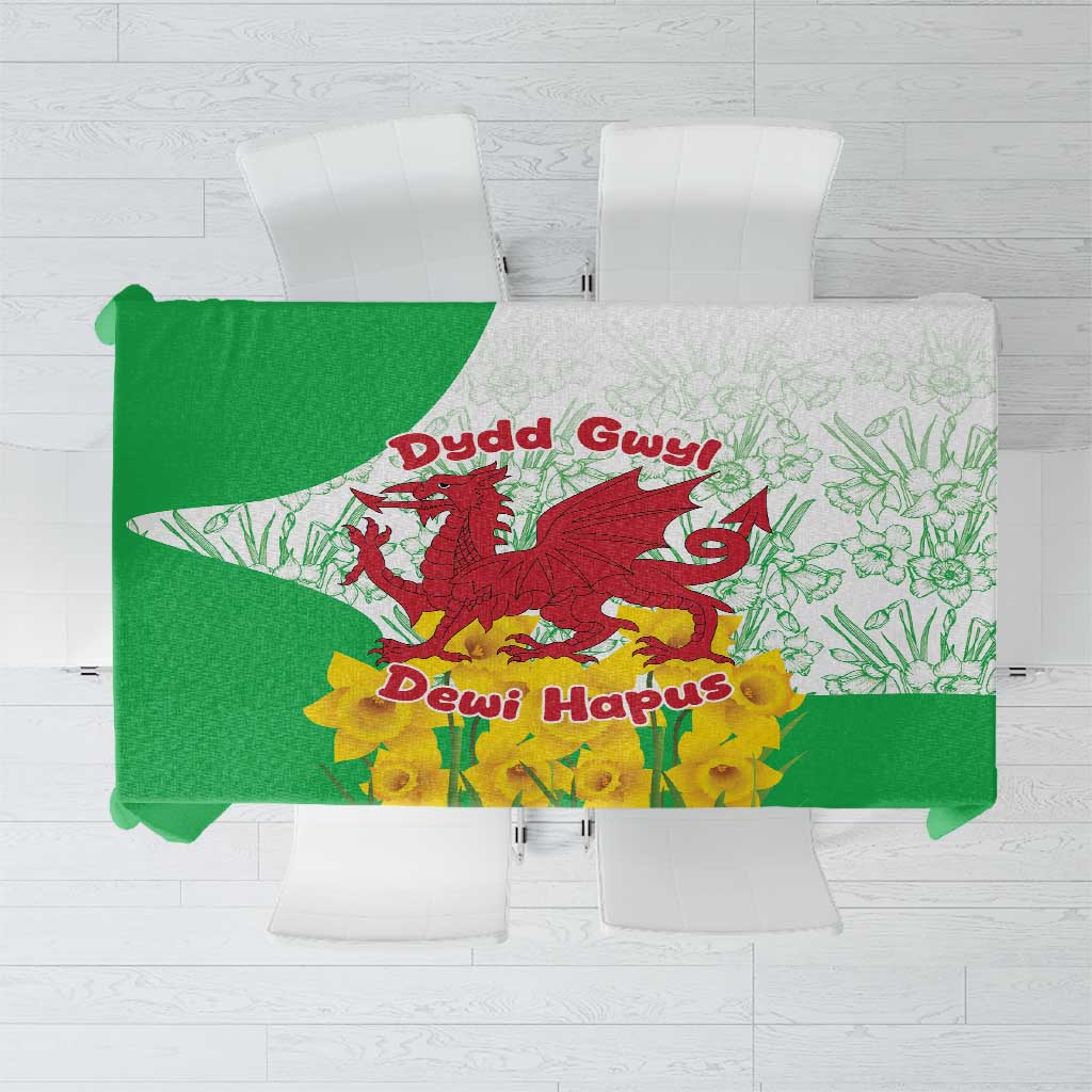 Saint David’s Day Welsh Dragon Tablecloth Dydd Gwyl Dewi Hapus - Wonder Print Shop