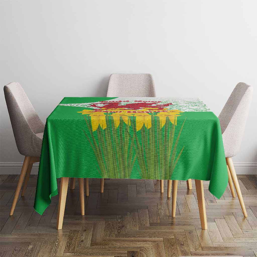 Saint David’s Day Welsh Dragon Tablecloth Dydd Gwyl Dewi Hapus - Wonder Print Shop