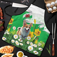Wales Corgi Daffodil Apron Playful Welsh Dog - Wonder Print Shop