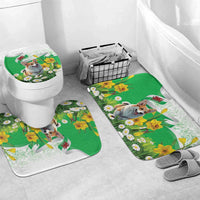 Wales Corgi Daffodil Bathroom Set Playful Welsh Dog - Wonder Print Shop