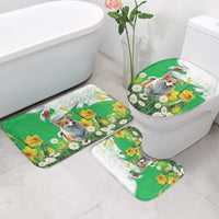 Wales Corgi Daffodil Bathroom Set Playful Welsh Dog - Wonder Print Shop