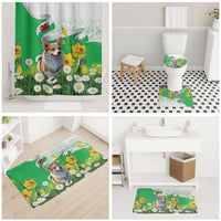 Wales Corgi Daffodil Bathroom Set Playful Welsh Dog - Wonder Print Shop