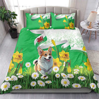 Wales Corgi Daffodil Bedding Set Playful Welsh Dog - Wonder Print Shop