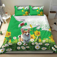 Wales Corgi Daffodil Bedding Set Playful Welsh Dog - Wonder Print Shop