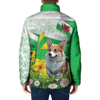 Wales Corgi Daffodil Padded Jacket Playful Welsh Dog - Wonder Print Shop