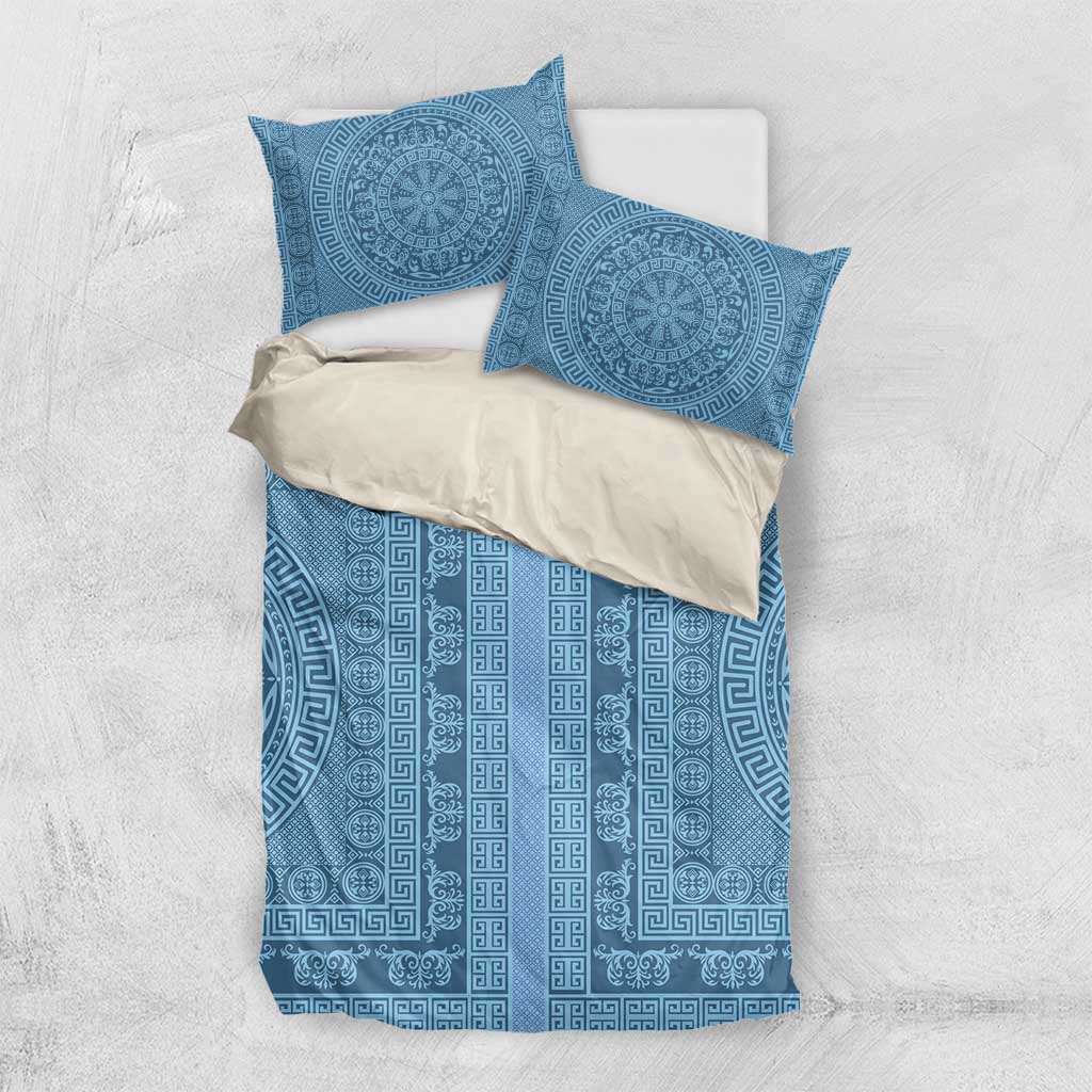 Greek Key Pattern Bedding Set Ancient Meander Geometric Art