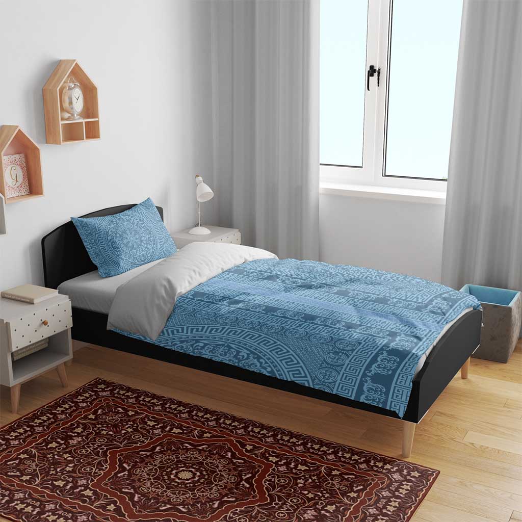 Greek Key Pattern Bedding Set Ancient Meander Geometric Art