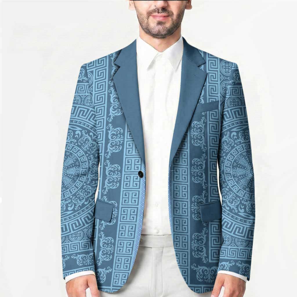Greek Key Pattern Blazer Ancient Meander Geometric Art