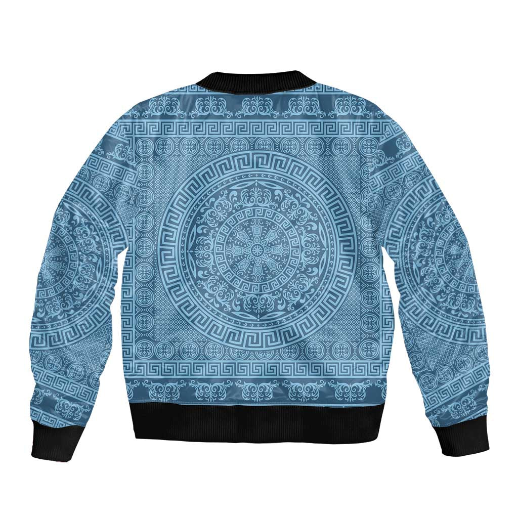 Greek Key Pattern Bomber Jacket Ancient Meander Geometric Art