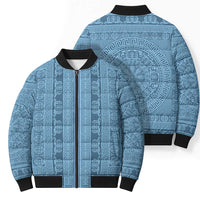 Greek Key Pattern Bomber Puffer Jacket Ancient Meander Geometric Art
