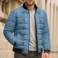Greek Key Pattern Bomber Puffer Jacket Ancient Meander Geometric Art