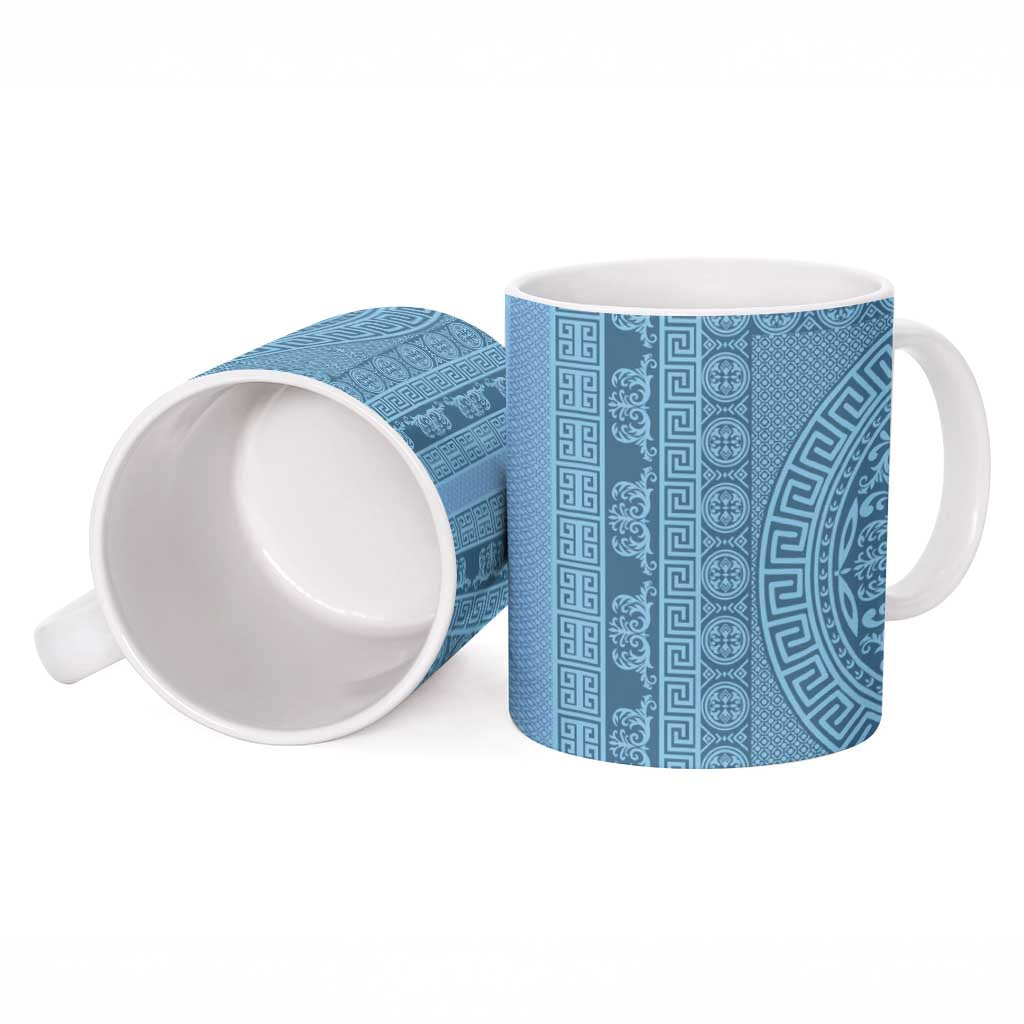 Greek Key Pattern Ceramic Mug Ancient Meander Geometric Art