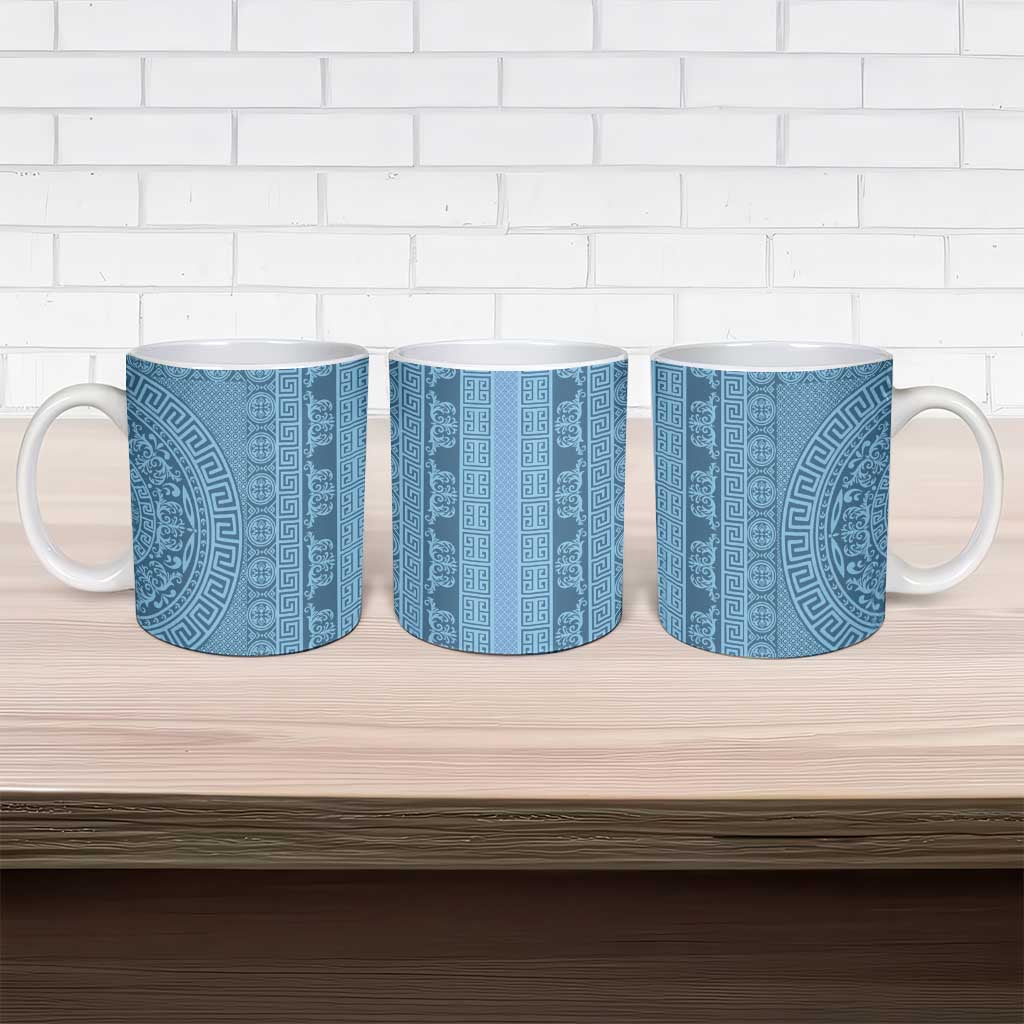 Greek Key Pattern Ceramic Mug Ancient Meander Geometric Art