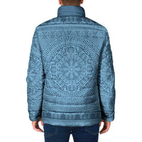 Greek Key Pattern Padded Jacket Ancient Meander Geometric Art
