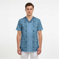 Greek Key Pattern Scrub Top Ancient Meander Geometric Art