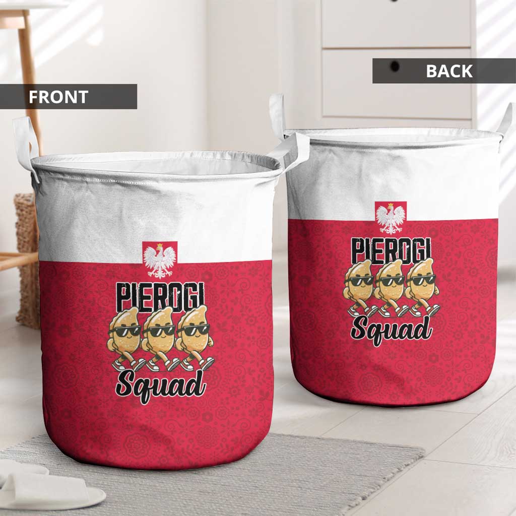 Funny Pierogi Squad Laundry Basket Polish Pride Food Humor