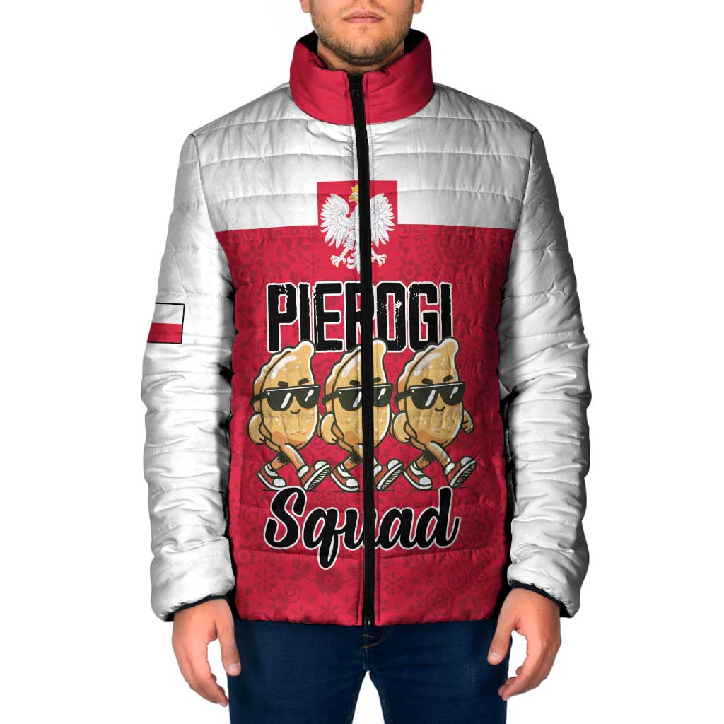 Funny Pierogi Squad Padded Jacket Polish Pride Food Humor