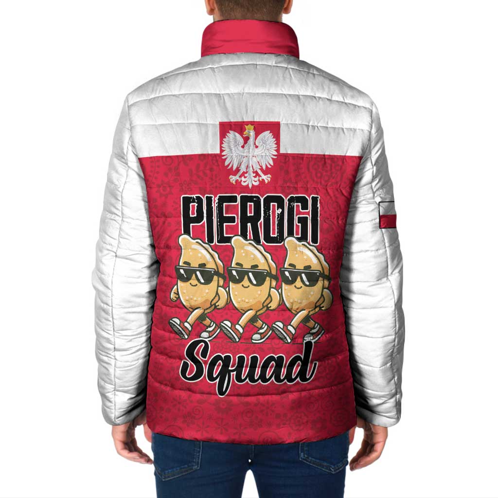 Funny Pierogi Squad Padded Jacket Polish Pride Food Humor