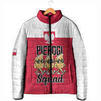 Funny Pierogi Squad Padded Jacket Polish Pride Food Humor