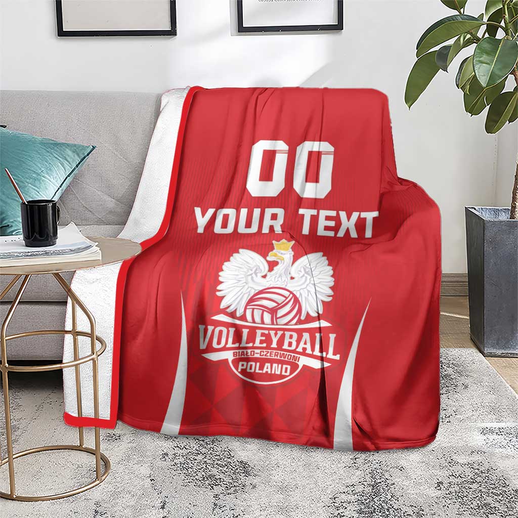 Custom Poland Volleyball Blanket Bialo–Czerwoni Go Champions