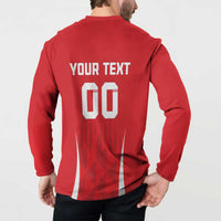 Custom Poland Volleyball Button Sweatshirt Bialo–Czerwoni Go Champions