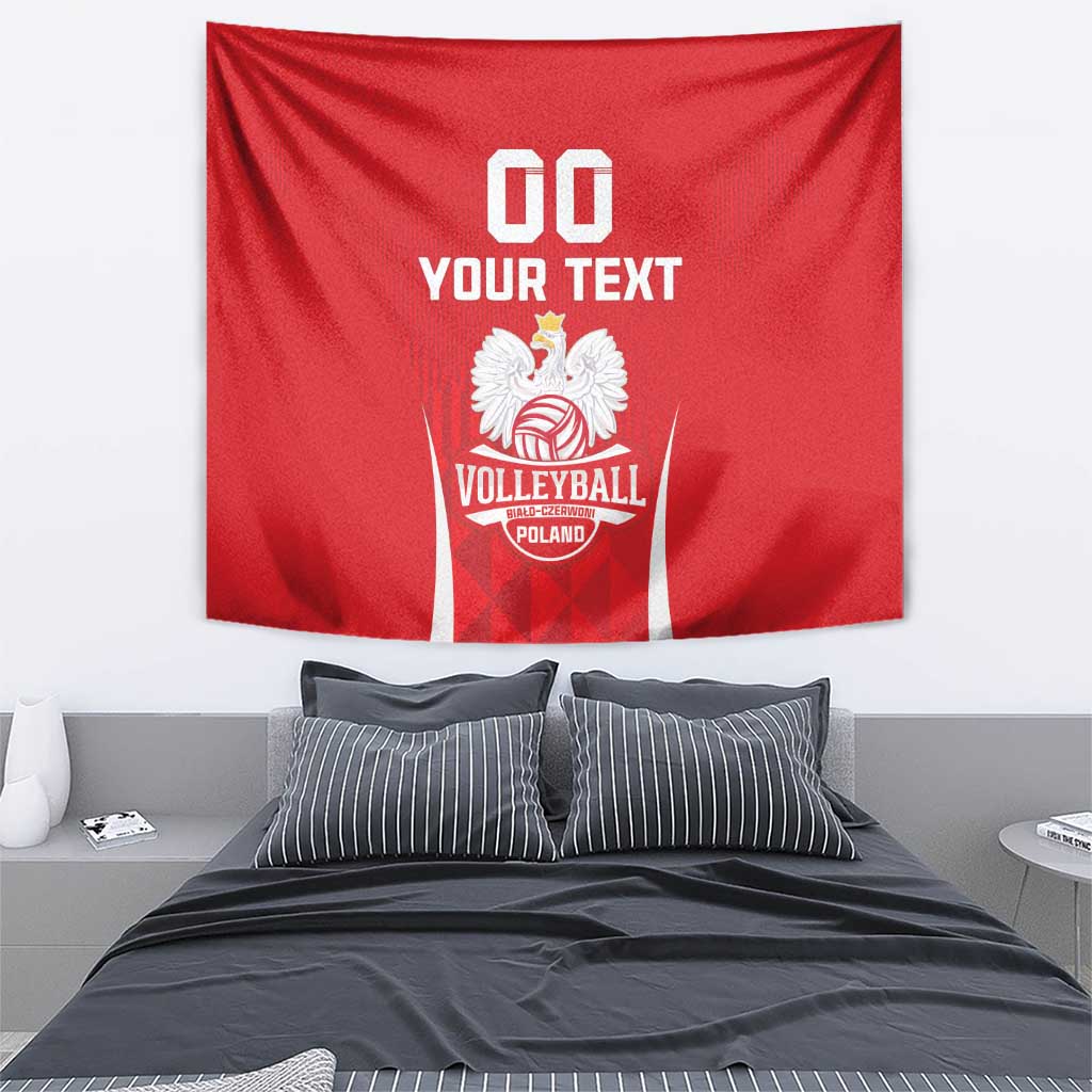 Custom Poland Volleyball Tapestry Bialo–Czerwoni Go Champions