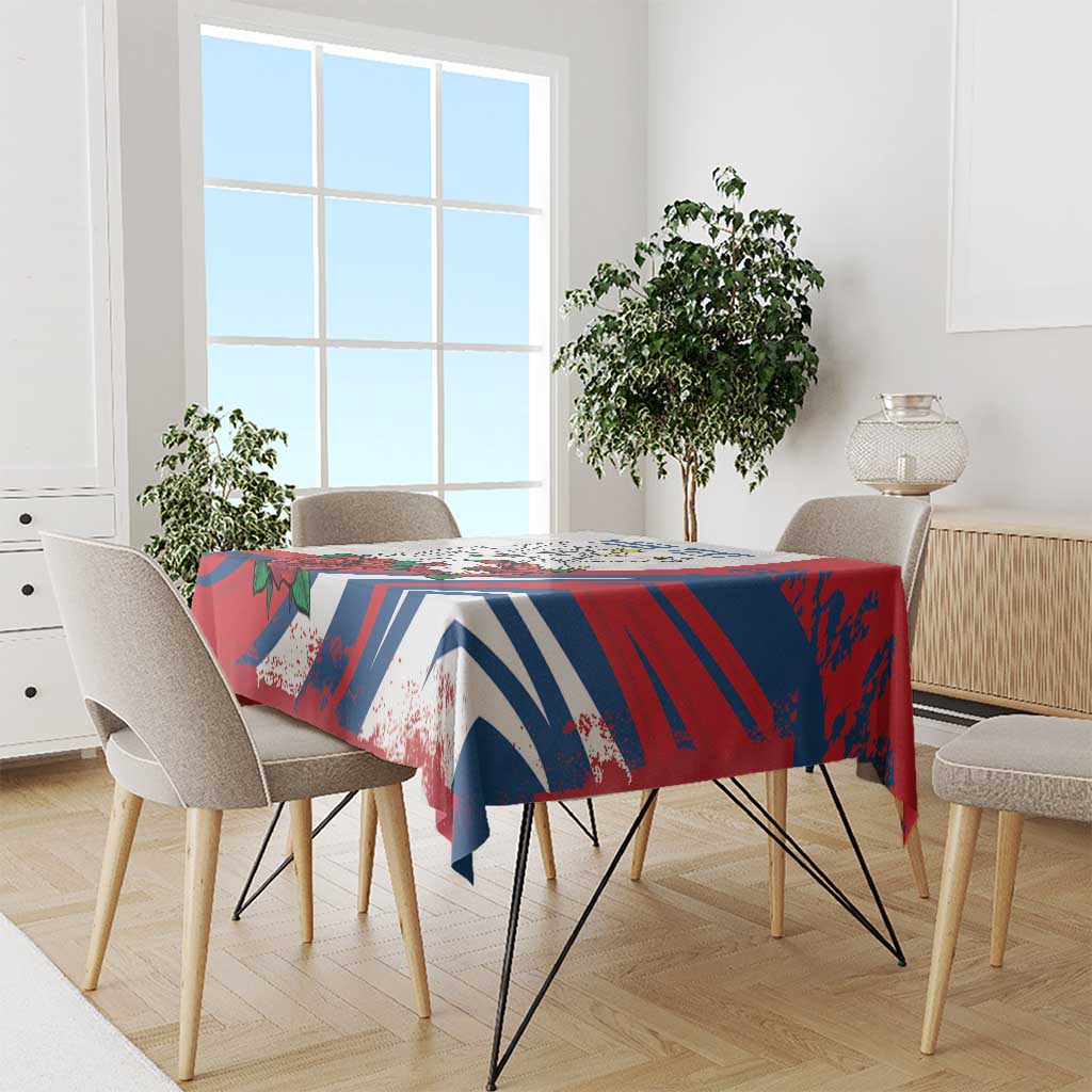 Personalized Czech Republic Tablecloth Pravda Vitezi With Rose