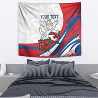 Personalized Czech Republic Tapestry Pravda Vitezi With Rose