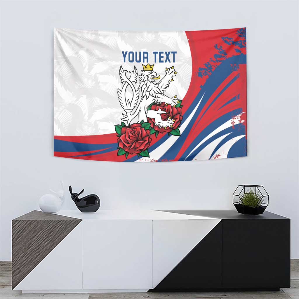 Personalized Czech Republic Tapestry Pravda Vitezi With Rose