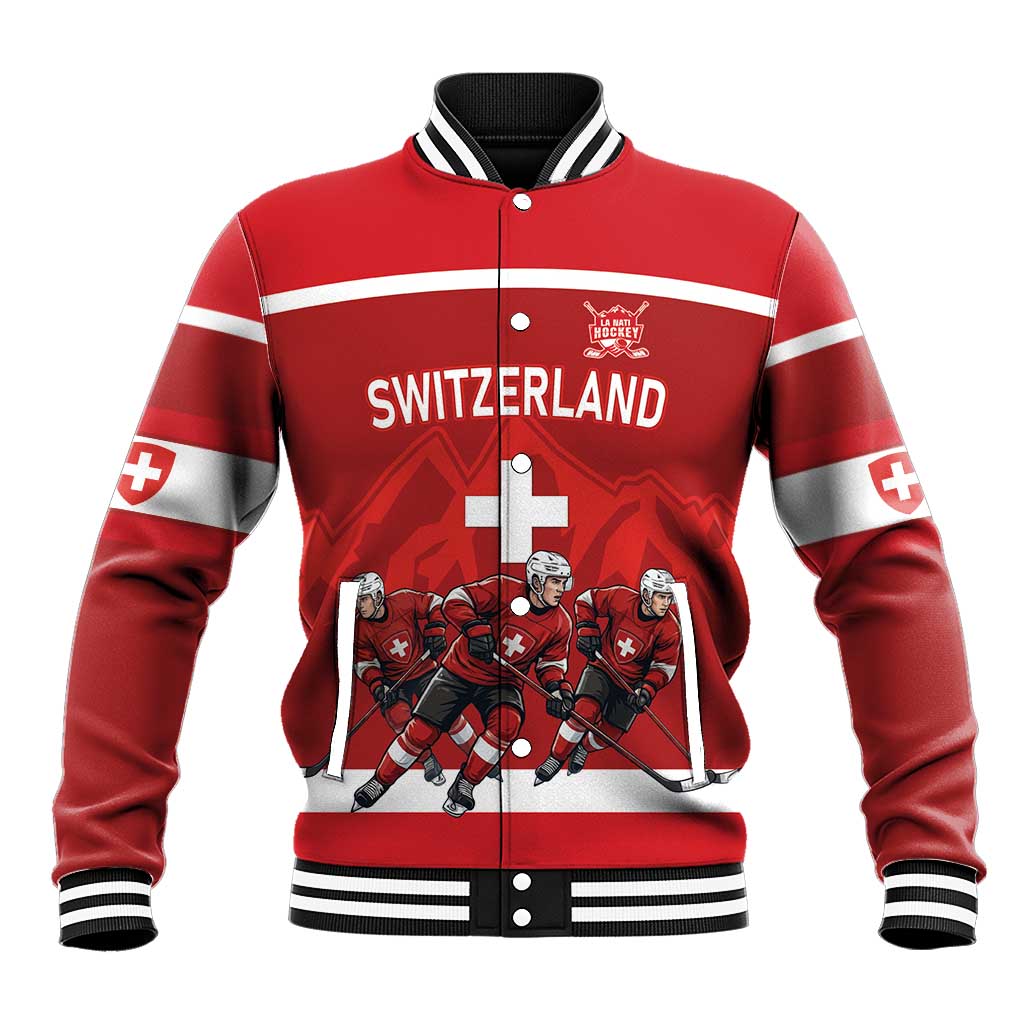 Custom Switzerland Ice Hockey Baseball Jacket La Nati World Glory