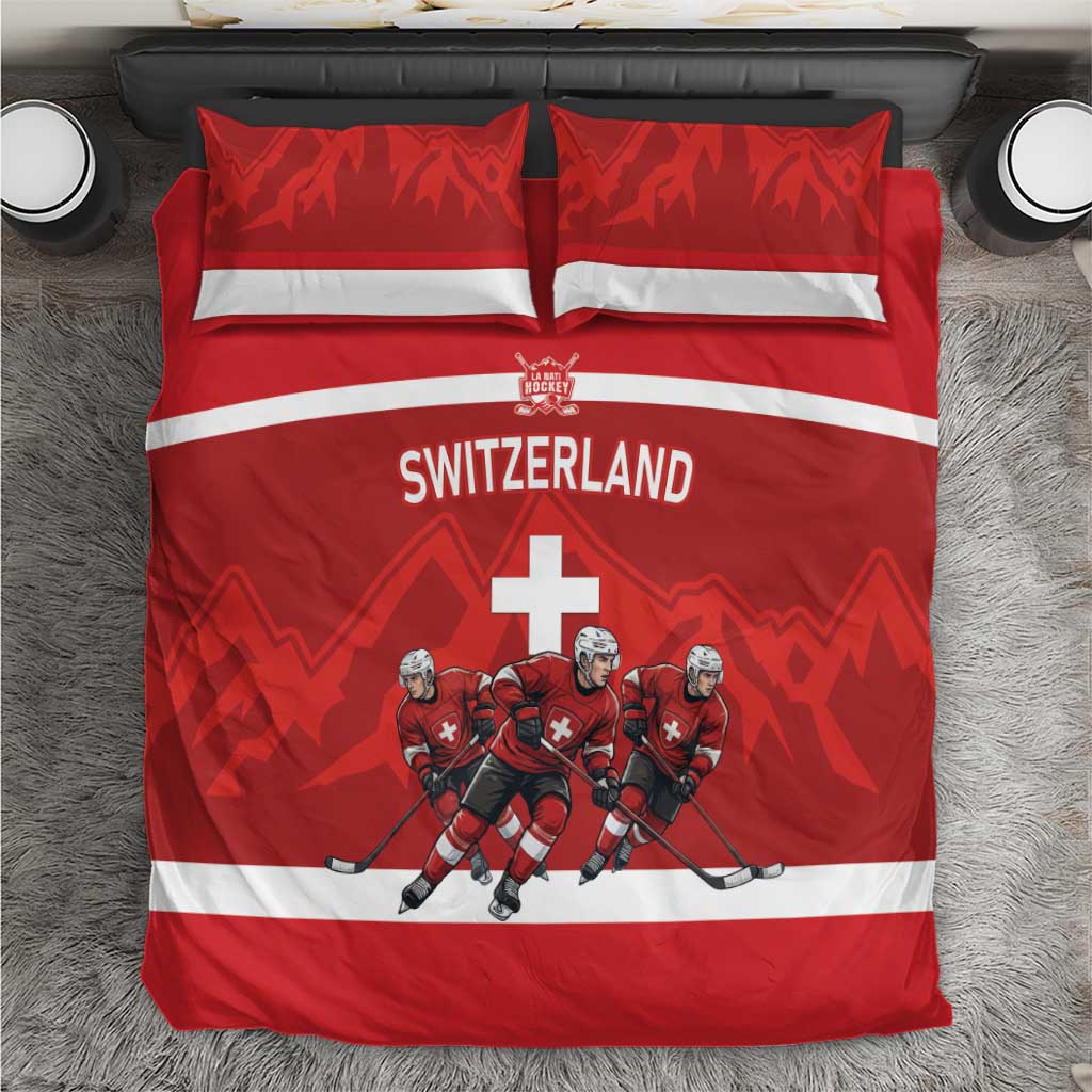 Switzerland Ice Hockey Bedding Set La Nati World Glory