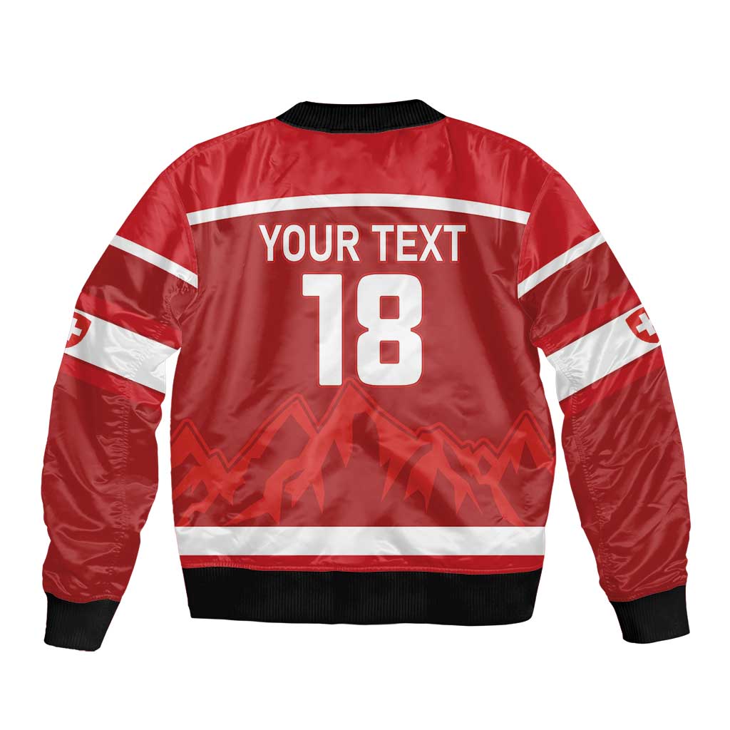 Custom Switzerland Ice Hockey Bomber Jacket La Nati World Glory
