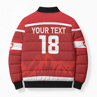 Custom Switzerland Ice Hockey Bomber Puffer Jacket La Nati World Glory