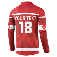 Custom Switzerland Ice Hockey Button Sweatshirt La Nati World Glory