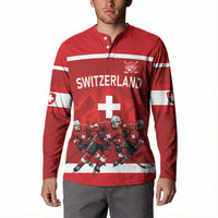 Custom Switzerland Ice Hockey Button Sweatshirt La Nati World Glory
